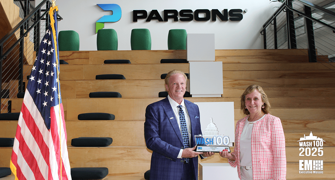 Executive Mosaic CEO Jim Garrettson and Parsons CEO Carey Smith