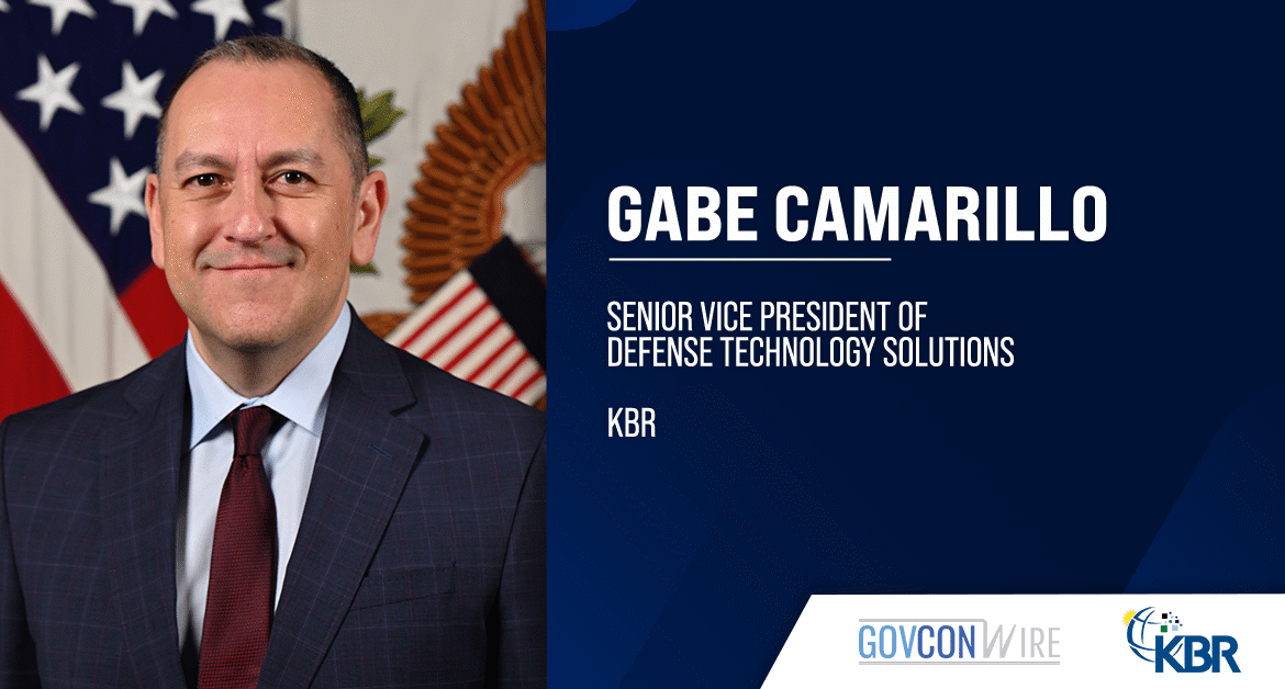 Headshot of Gabe Camarillo, senior vice president of defense technology solutions at KBR