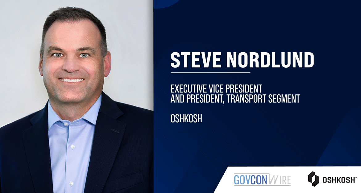 Headshot of Steve Nordlund, executive VP and president of the transport segment at Oshkosh
