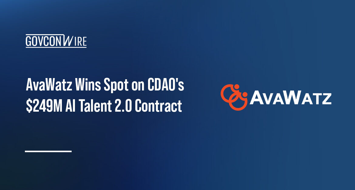 AvaWatz won a spot on CDAO's AI Talent 2.0 contract