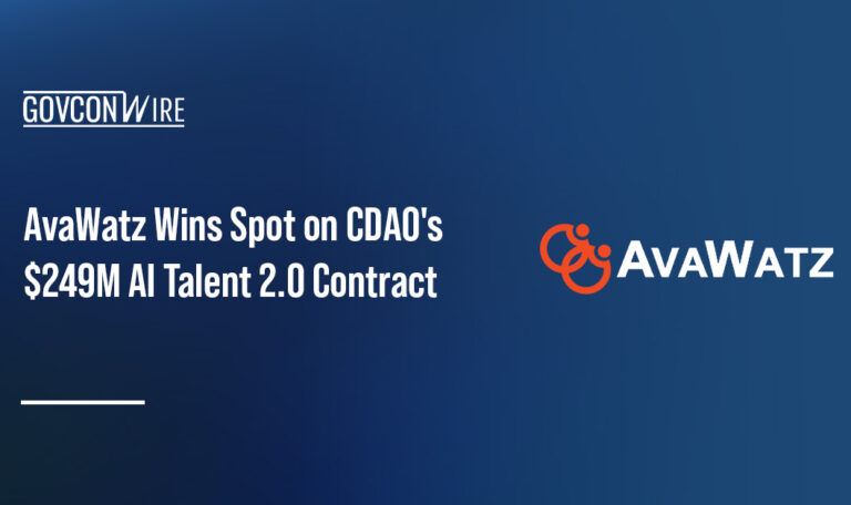 AvaWatz won a spot on CDAO's AI Talent 2.0 contract