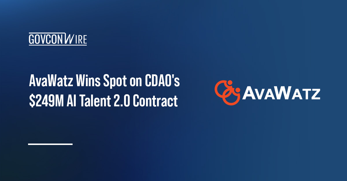 AvaWatz Wins Spot on CDAO’s $249M AI Talent 2.0 Contract