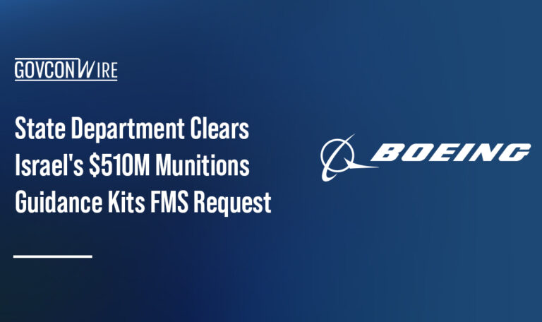 Boeing will provide JDAM guidance kits to Israel under a potential $510 million FMS contract.