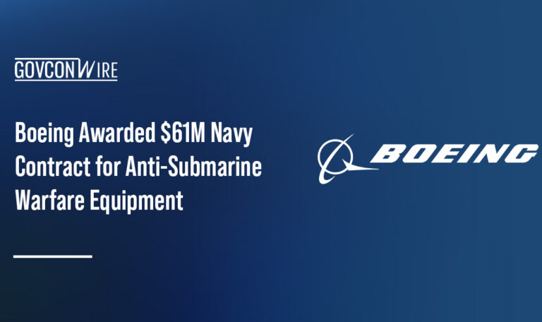 Boeing booked a $61.2 million contract modification from the U.S. Navy for HAAWC air launch accessory equipment