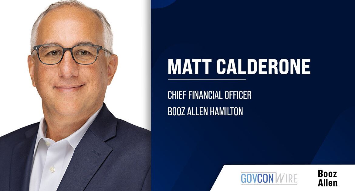 Booz Allen CFO Matt Calderone. Calderone commented on Booz Allen Ventures' expansion through new capital commitment.