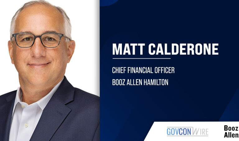 Booz Allen CFO Matt Calderone. Calderone commented on Booz Allen Ventures' expansion through new capital commitment.