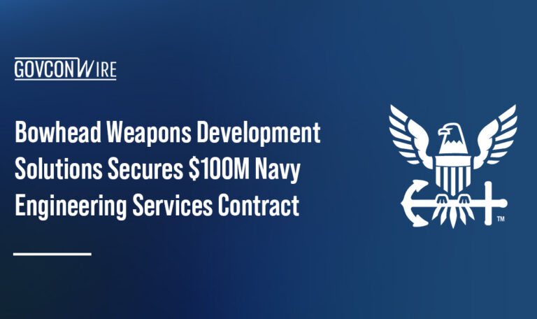 Bowhead Weapons Development Solutions company logo. The US Navy awarded Bowhead an engineering services contract.