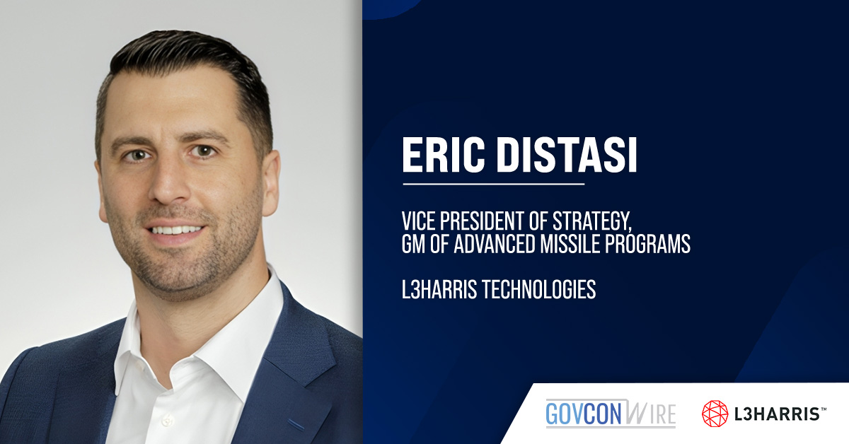 Headshot of Eric DiStasi, who was named VP of strategy and GM of advanced missile programs at L3Harris.