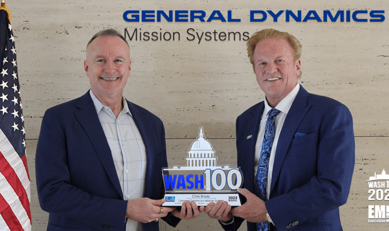 GDMS President Chris Brady and Executive Mosaic CEO Jim Garrettson. Brady received his sixth Wash100 Award