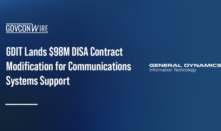 GDIT logo. General Dynamics Information Technology landed a contract modification from DISA for communication systems support