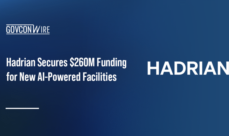 Hadrian logo. Hadrian secured $260 million in funding to build new AI-powered facilities.