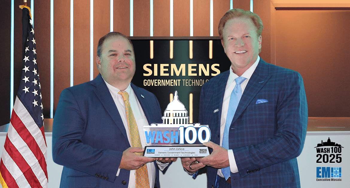 SGT CEO John Ustica. John Ustica, president and CEO of SGT, received the 2025 Wash100 Award from Executive Mosaic.