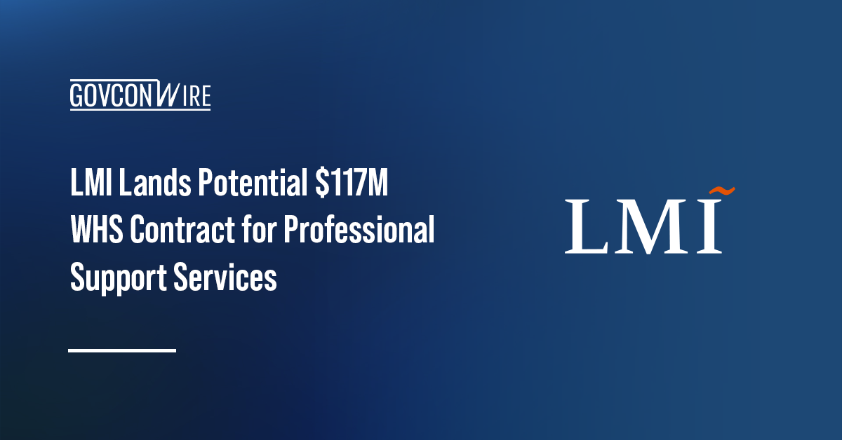 LMI logo. LMI secured a potential $117 million Washington Headquarters Services contract for professional support services.