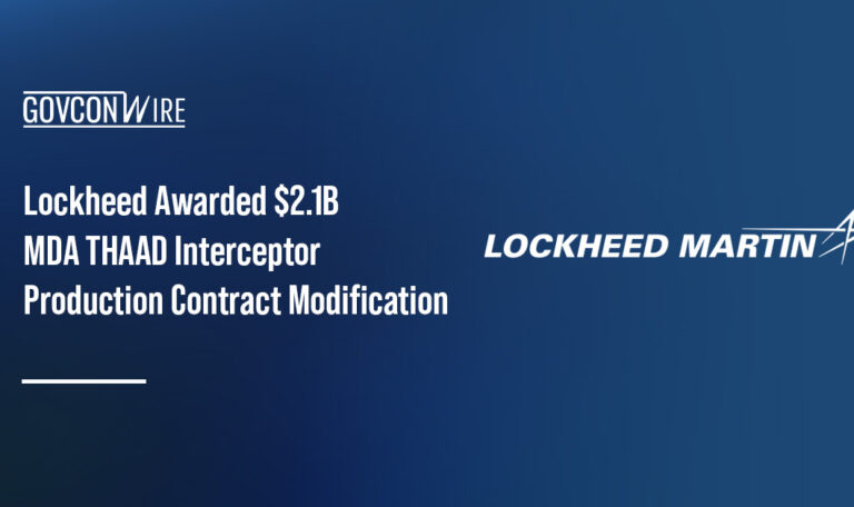 Lockheed Martin logo. Lockheed will deliver THAAD interceptors under a $2.1 billion contract modification from MDA.