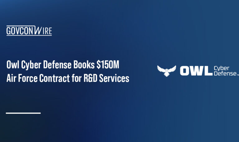Owl Cyber Defense logo. Owl Cyber Defense secured a $150 million Air Force contract for research and development services.