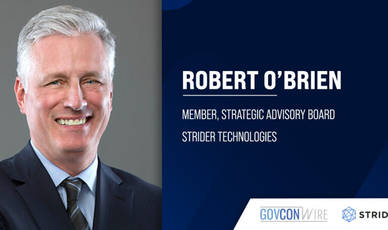 Strider Board Member Robert O’Brien. Robert O’Brien was named member of Strider's strategic advisory board.