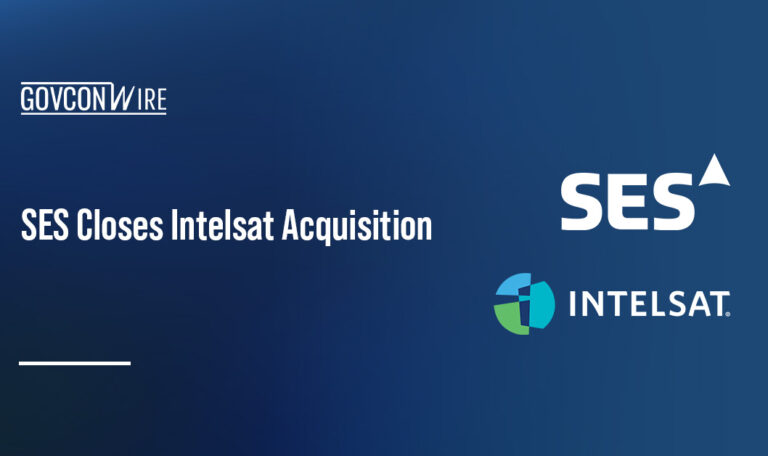 SES and Intelsat logos. SES completed the acquisition of Intelsat.