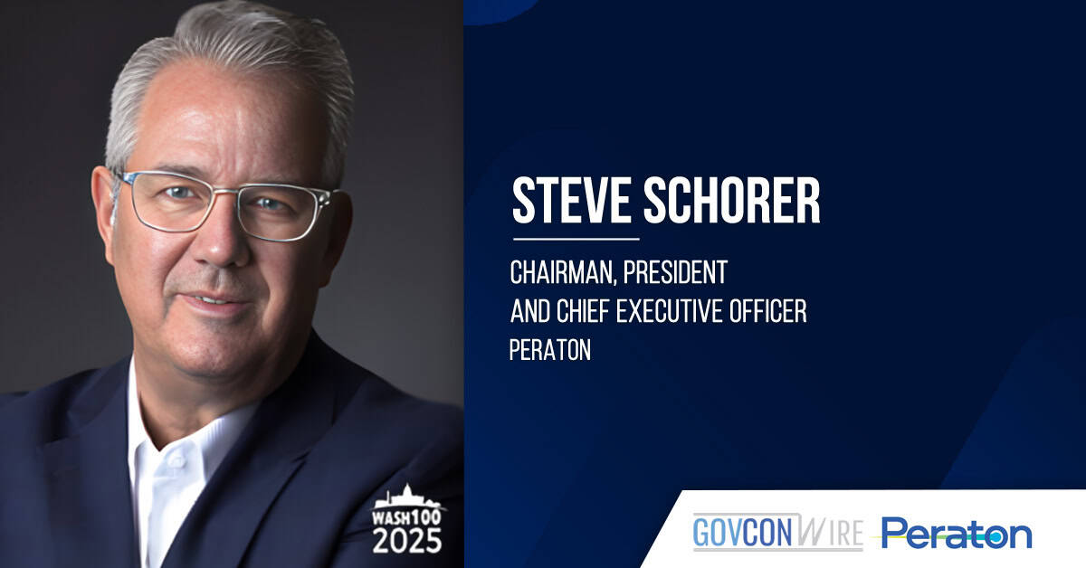 Steve Schorer. The Peraton chairman, president and CEO commented on the government contracts secured by the company.