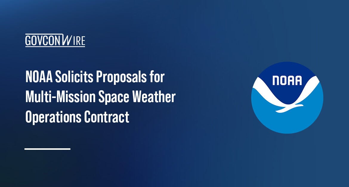 NOAA logo. The NOAA’s Acquisitions and Grants Office issued a solicitation seeking proposals for the SWO-MOS contract.
