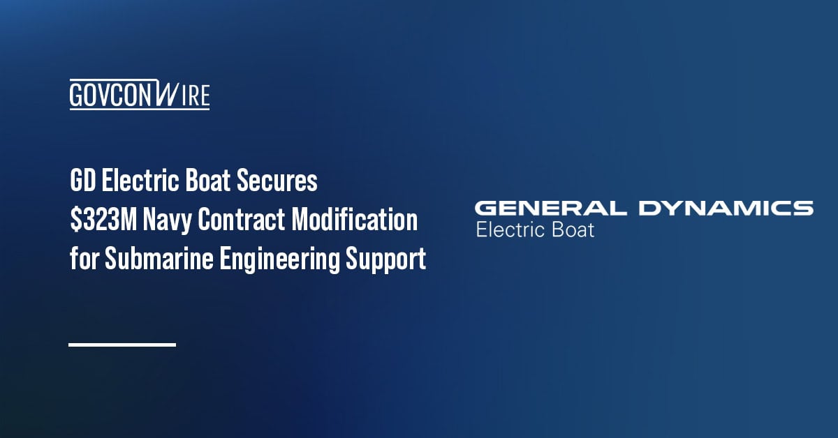 General Dynamics Electric Boat logo. The Navy awarded GDEB a contract modification for submarine technical support.
