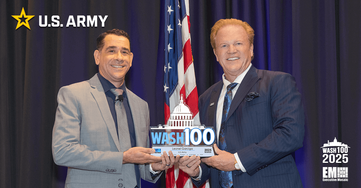 Army CIO Leonel Garciga Accepts 2025 Wash100 Award