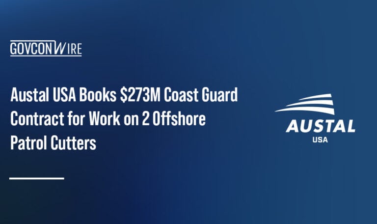 Austal USA logo. Austal USA books a USCG contract to build a second offshore patrol cutter.