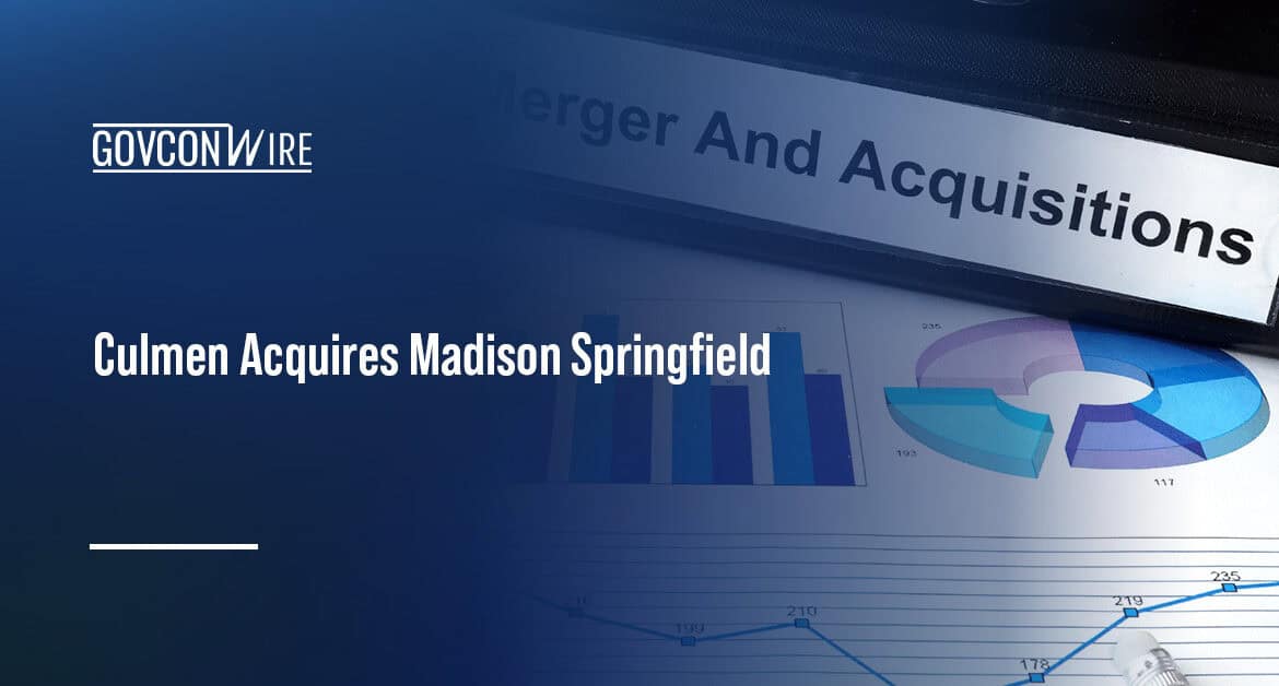 Graphs and charts representing mergers and acquisitions. Culmen acquired Madison Springfield.