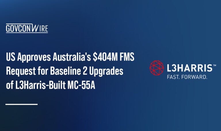 L3Harris logo. The United States approved Australia's $404 million FMS request for MC-55A Baseline 2 upgrades.
