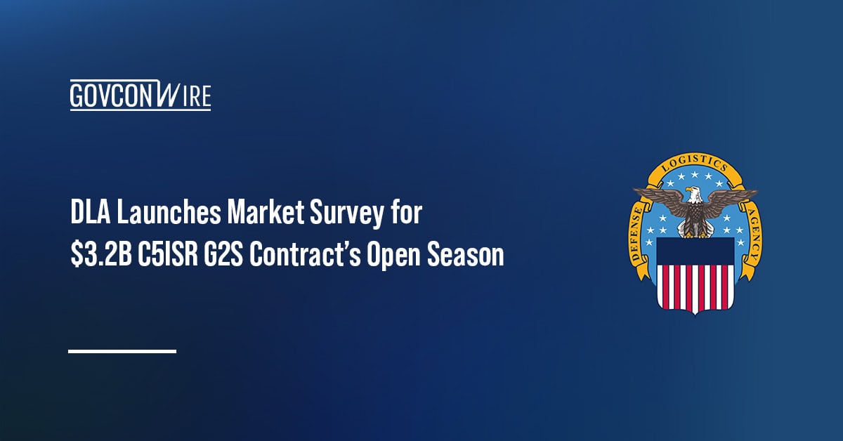 Defense Logistics Agency logo. DLA sought industry feedback for the C5ISR G2S IDIQ contract's open season.