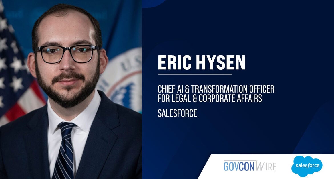Salesforce Chief AI and Transformation Officer Eric Hysen. Hysen will put AI capabilities to work in his new role.