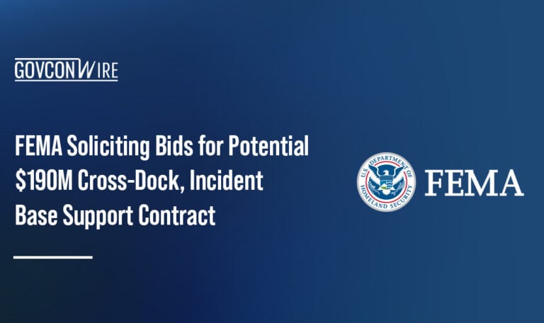 FEMA has issued a request for proposals for cross-docking support