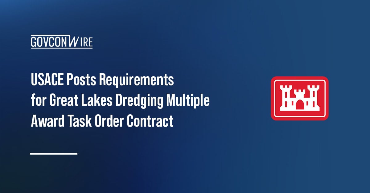 Logo of the U.S. Army Corps of Engineers. USACE has issued a pre-solicitation notice for its multiple-award contract