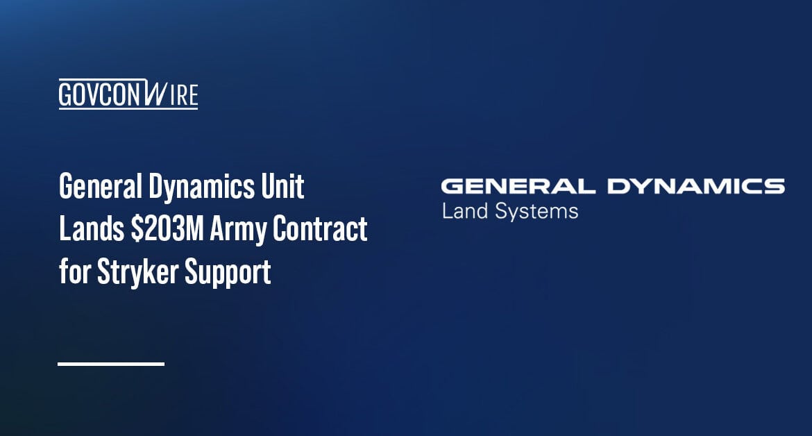 General Dynamics Land Systems logo. GDLS booked the Army's Stryker performance-based logistics support contract.