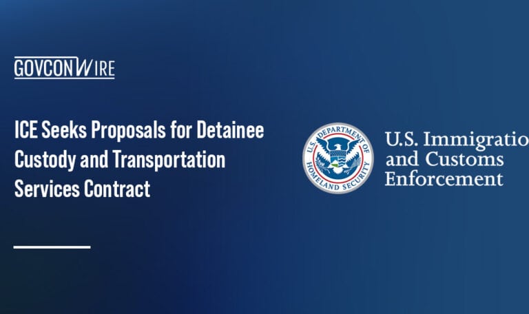 ICE seal. ICE is soliciting proposals for detainee custody and transportation services.