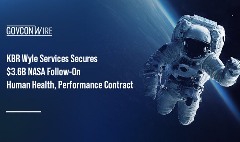 Astronaut in space. NASA awarded KBR Wyle Services a $3.6 billion contract to help mitigate aastronaut health risks.