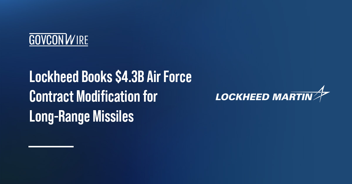 Lockheed Martin logo. Lockheed was awarded an Air Force contract modification for JASSM and LRASM missiles.