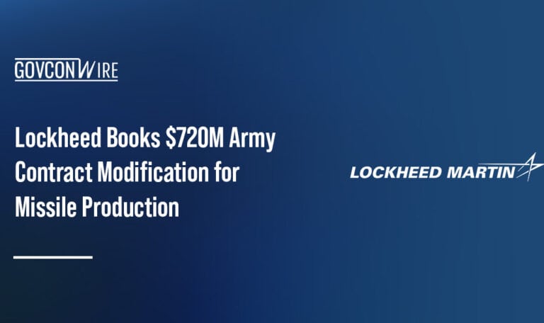 Lockheed Martin logo. Lockheed booked an Army contract modification for HELLFIRE and Joint-Air-to-Ground Missile production.
