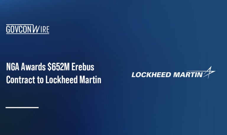 Lockheed Martin logo. The NGA awards Lockheed Martin the Erebus contract.
