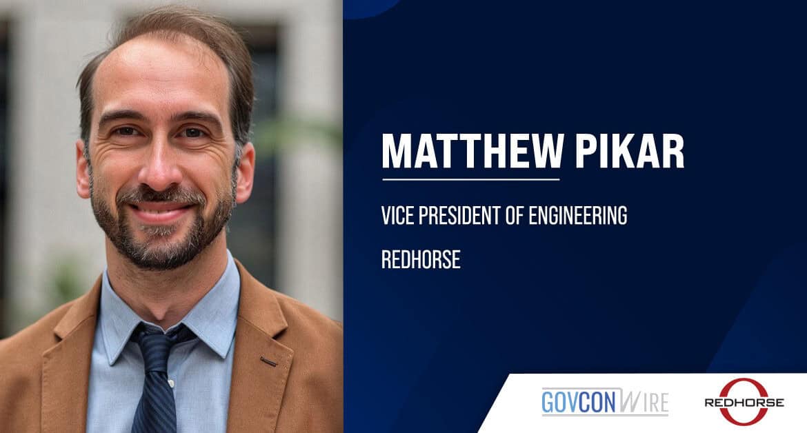 Redhorse VP Matthew Pikar. Matthew Pikar has been promoted to vice president of engineering at Redhorse.