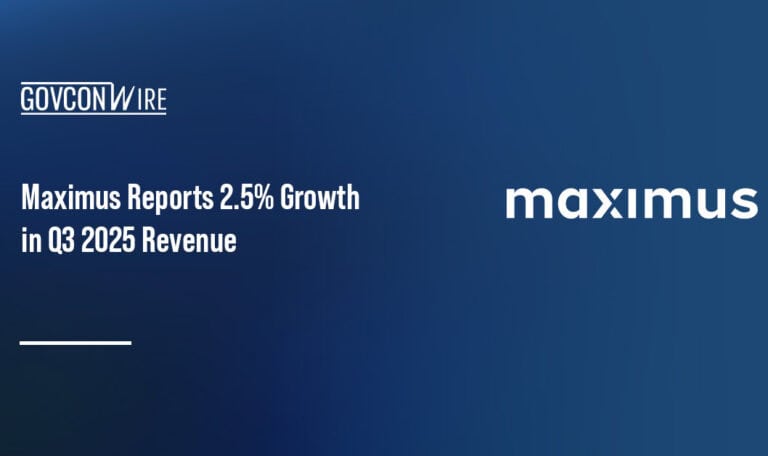 ​Maximus logo. Maximus reported a 2.5 percent increase in revenue for Q3 fiscal 2025.
