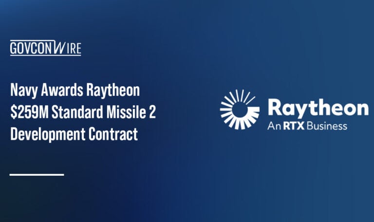 Raytheon logo. The US Navy awarded a $259 million Standard Missile 2 development contract to Raytheon.