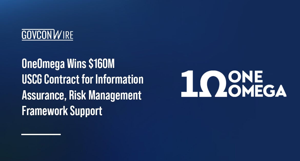 OneOmega logo. The U.S. Coast Guard awarded a $160 million information assurance contract to OneOmega.
