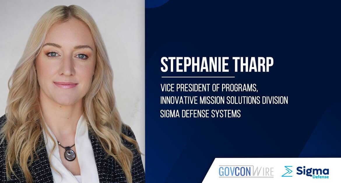 Stephanie Tharp Joins Sigma Defense as Programs VP Sigma Defense Programs VP Stephanie Tharp. Tharp will oversee the execution of defense programs in her new role.