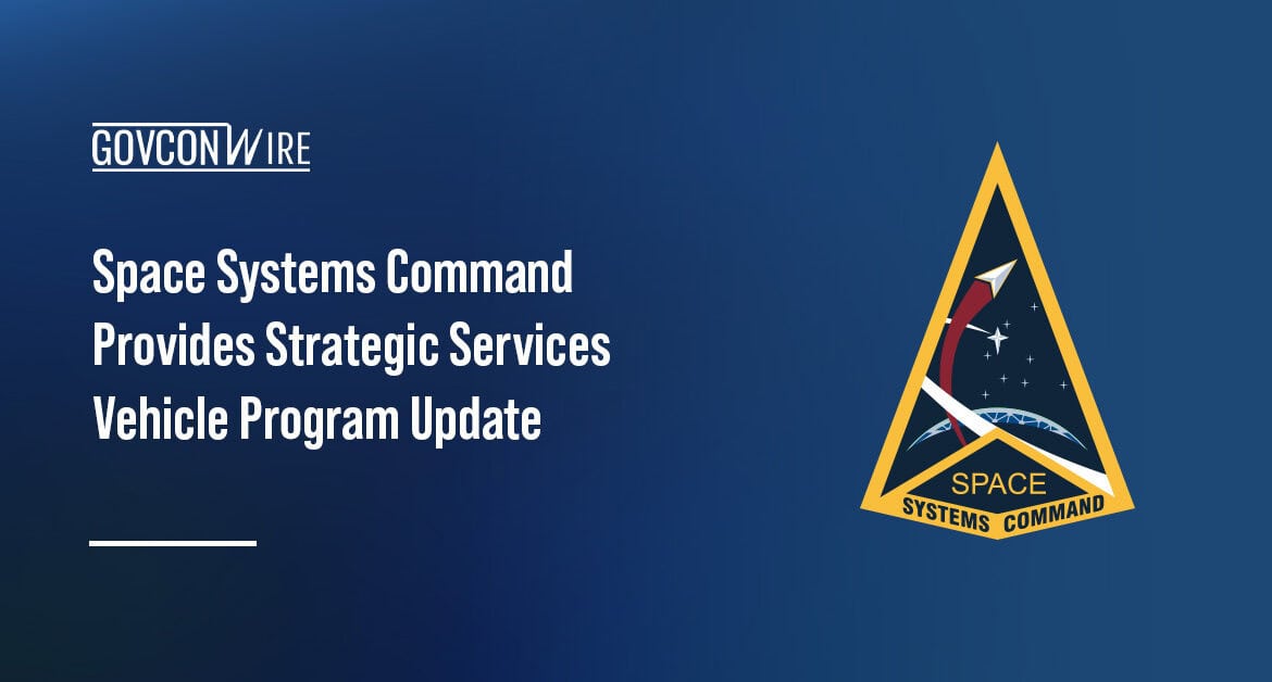 Space Systems Command logo. The Space Systems Command issued a special notice for the Strategic Services Vehicle program.