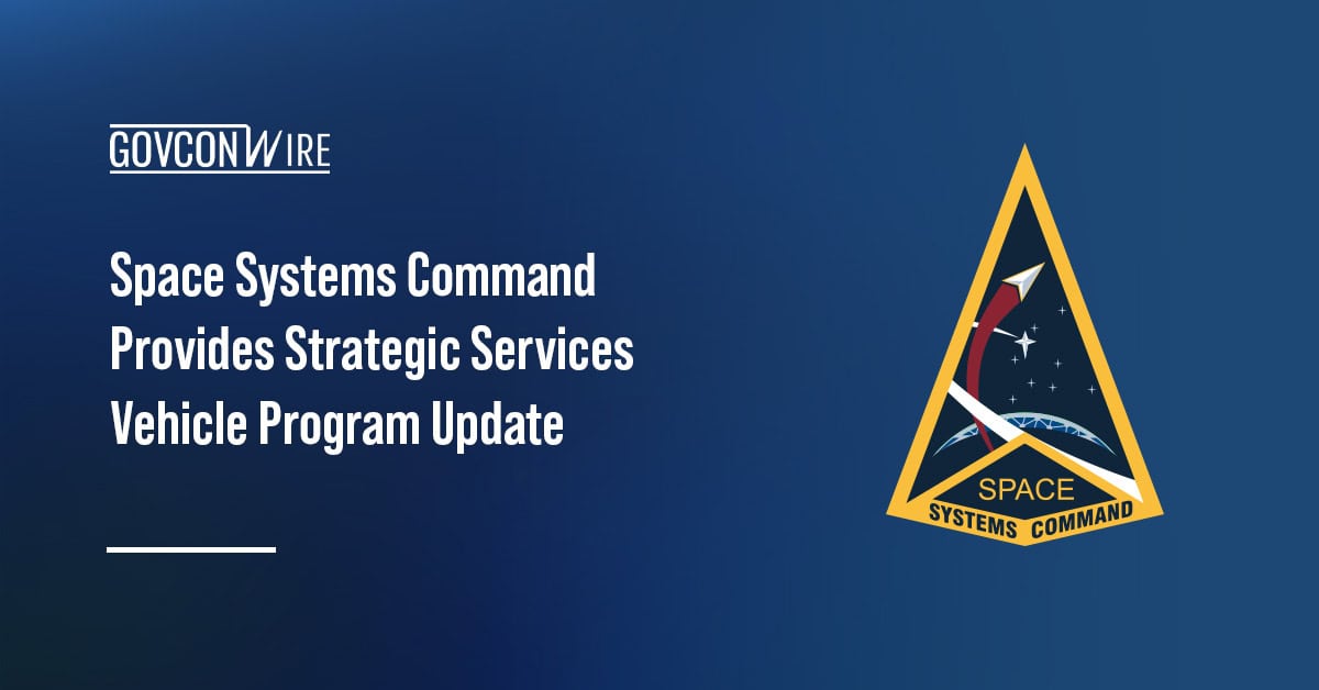 Space Systems Command logo. The Space Systems Command issued a special notice for the Strategic Services Vehicle program.