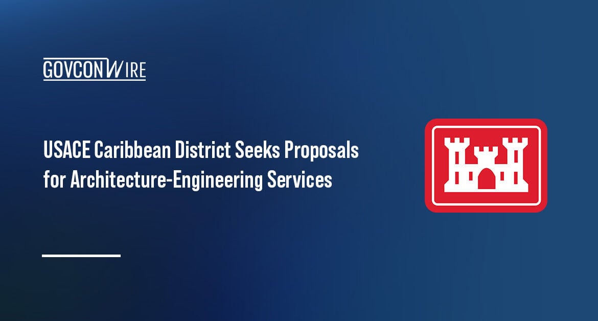 USACE logo. The USACE Caribbean District is seeking proposals for architecture-engineering services.