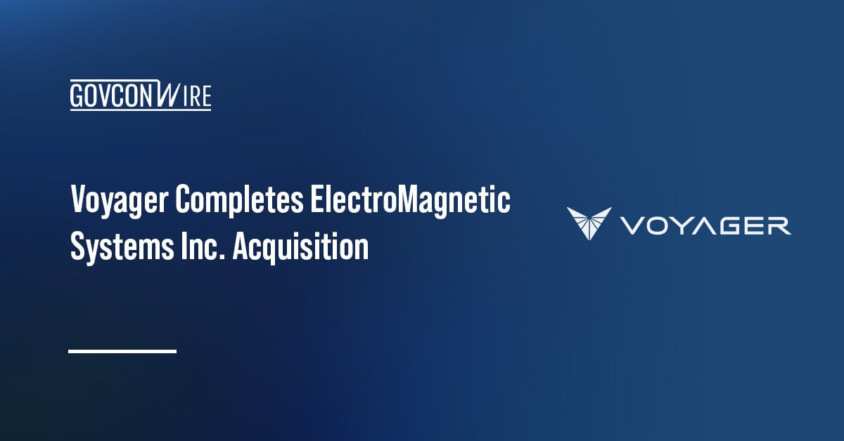Voyager logo. Voyager has completed the acquisition of ElectroMagnetic Systems, Inc.
