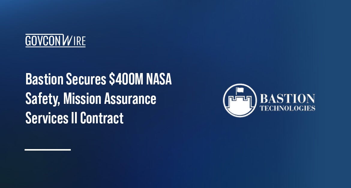 Bastion Technologies logo. NASA awarded Bastion $400 million Safety and Mission Assurance Services II contract.