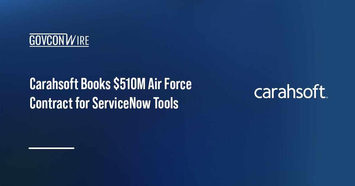 Carahsoft Books $510M Air Force Contract for ServiceNow Tools Carahsoft logo. The Department of the Air Force awarded the company a potential $510 million contract for ServiceNow tools