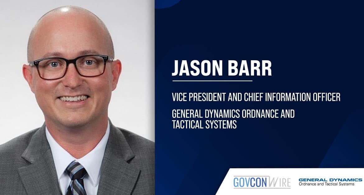 Jason Barr. The GD OTS VP and CIO will lead the strategic direction of enterprise technology.
